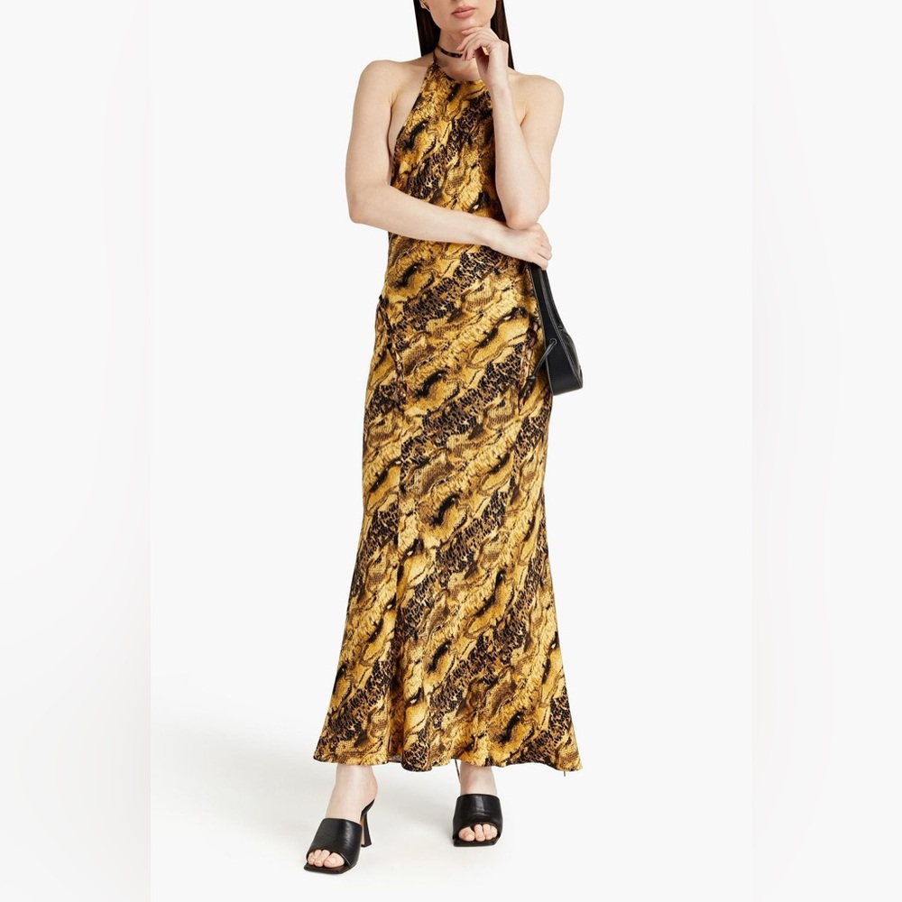 Materiel Snake Print Maxi Dress